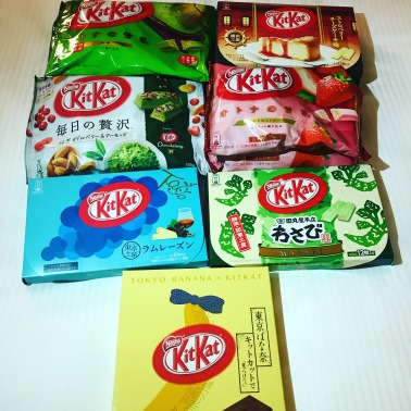 Many different types of Kit Kat